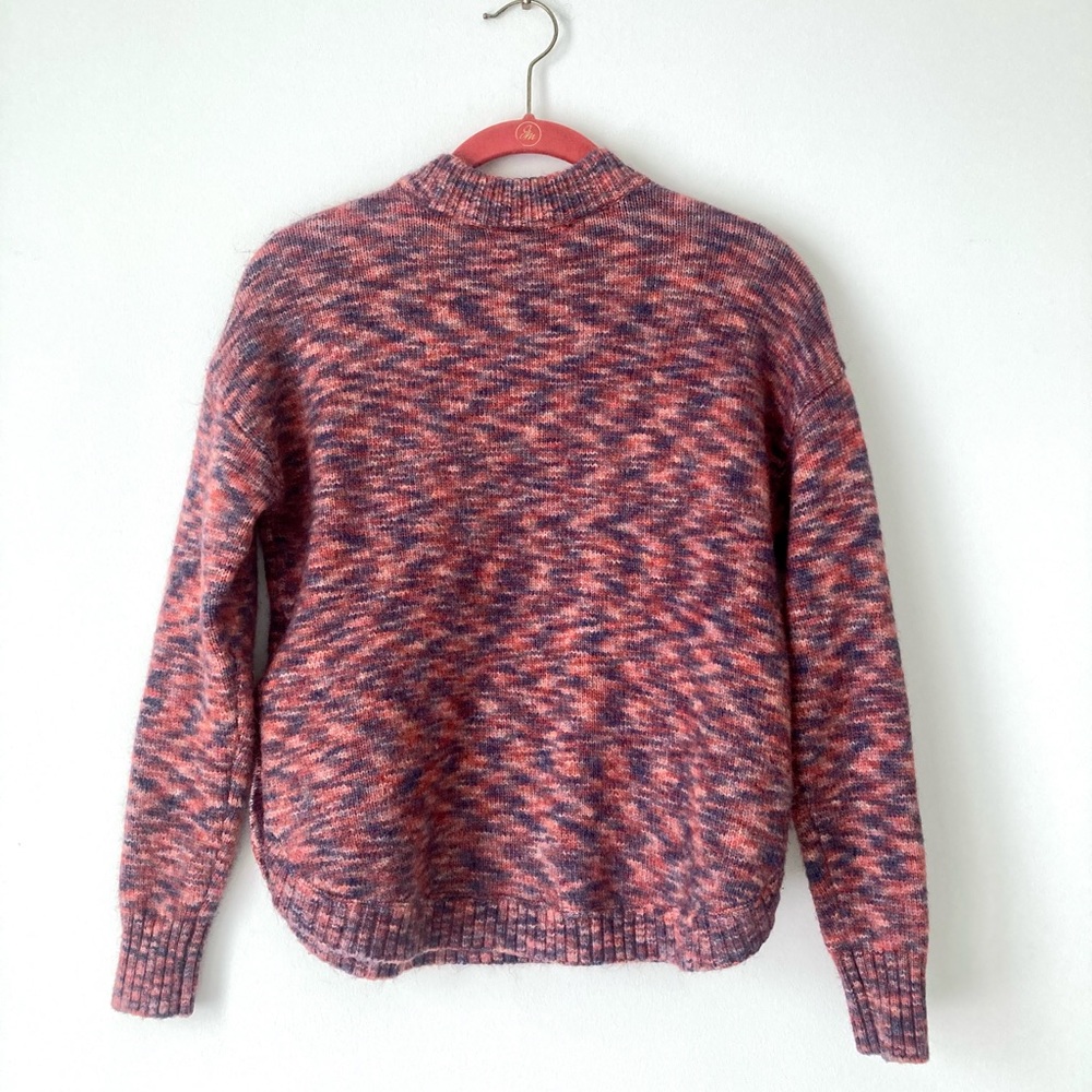 madewell space dyed birchmont side button knit crop sweater pullover jumper xs - Picture 9 of 12
